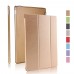 iPad Pro 12.9 inch - Shiny Silk Pattern PU Flip Cover Stand Protective Tablet Cover Case Support Sleep Wake Function - Gold